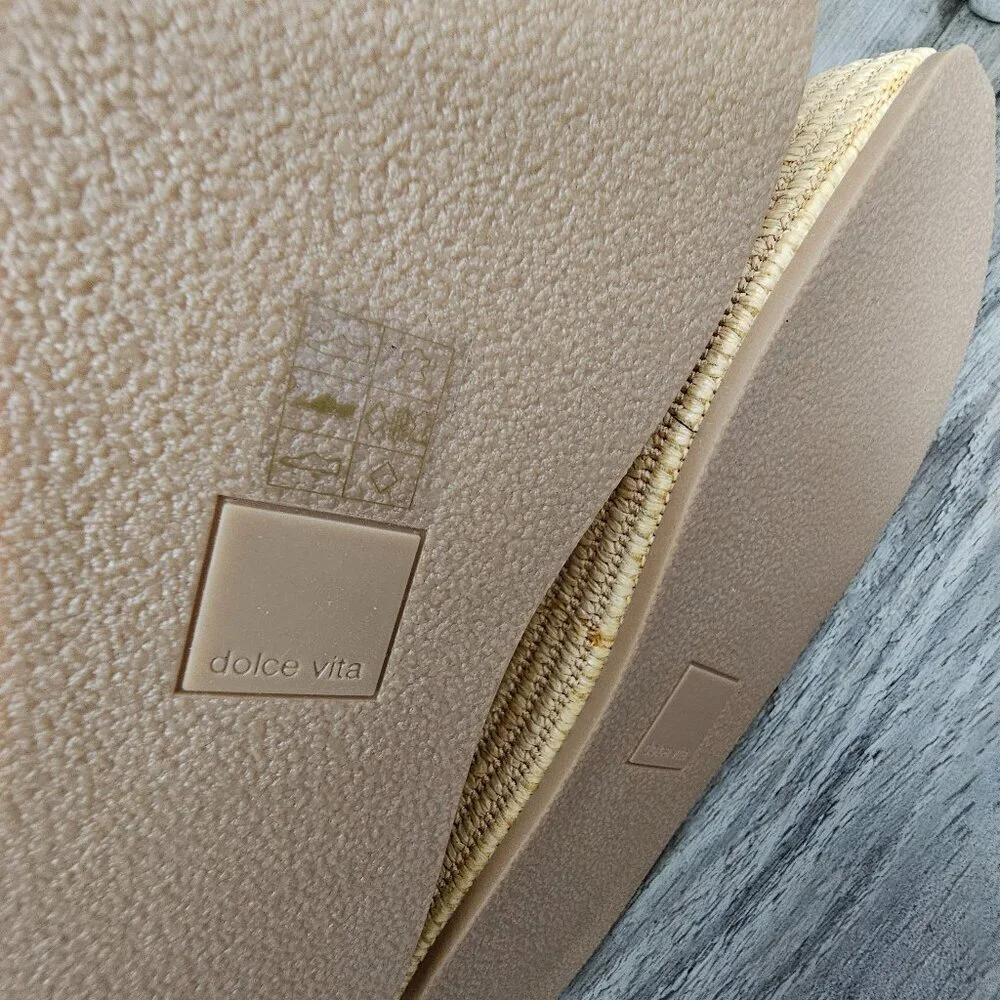 Dolce Vita Ranna Loafer New Espadrille Platform Ivory Leather Slip On Shoe